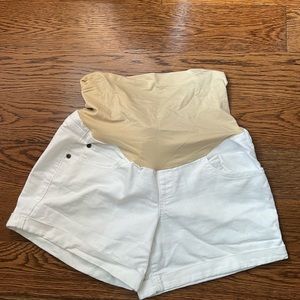 A Glow - maternity jean shorts